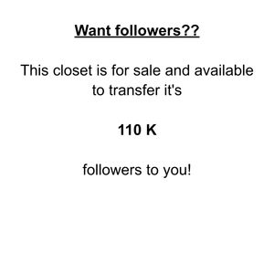 This closet's statistics/followers!